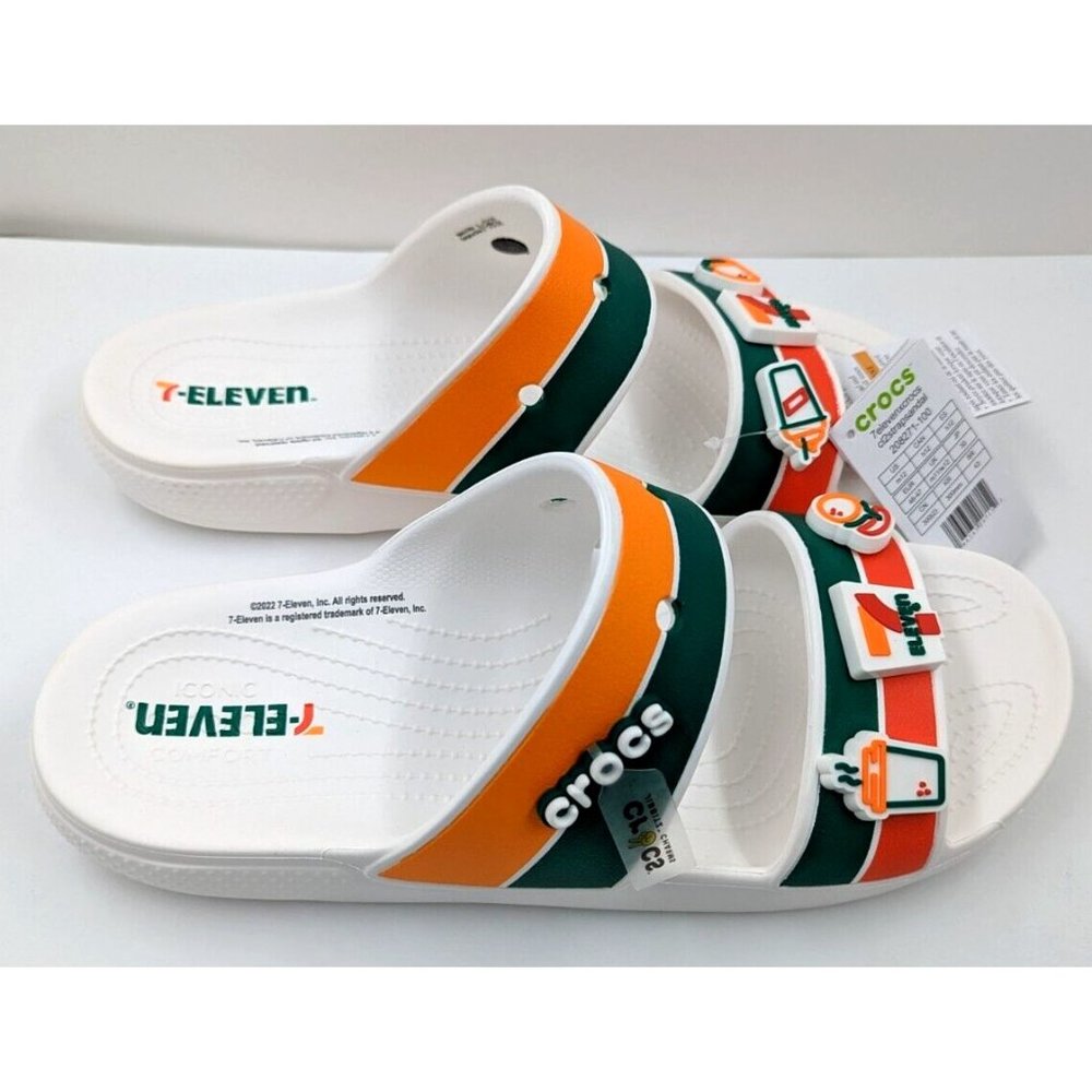 Crocs 7-Eleven X Classic Strap Sandal White Men Slip On Casual 208271-100